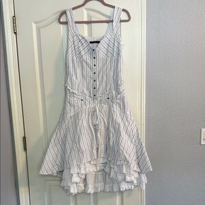 Hazel - striped sleeveless dress